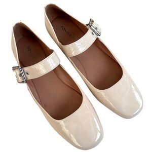 Like New Donald J. Pliner Leather Liane Mary Jane Flats Foam Size 10 Retail $188